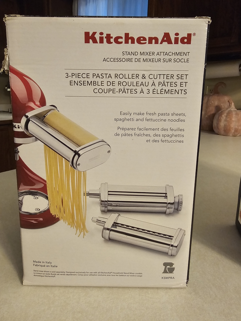 KitchenAid Silver Pasta Roller & Cutter Set *NEVER OPENED*